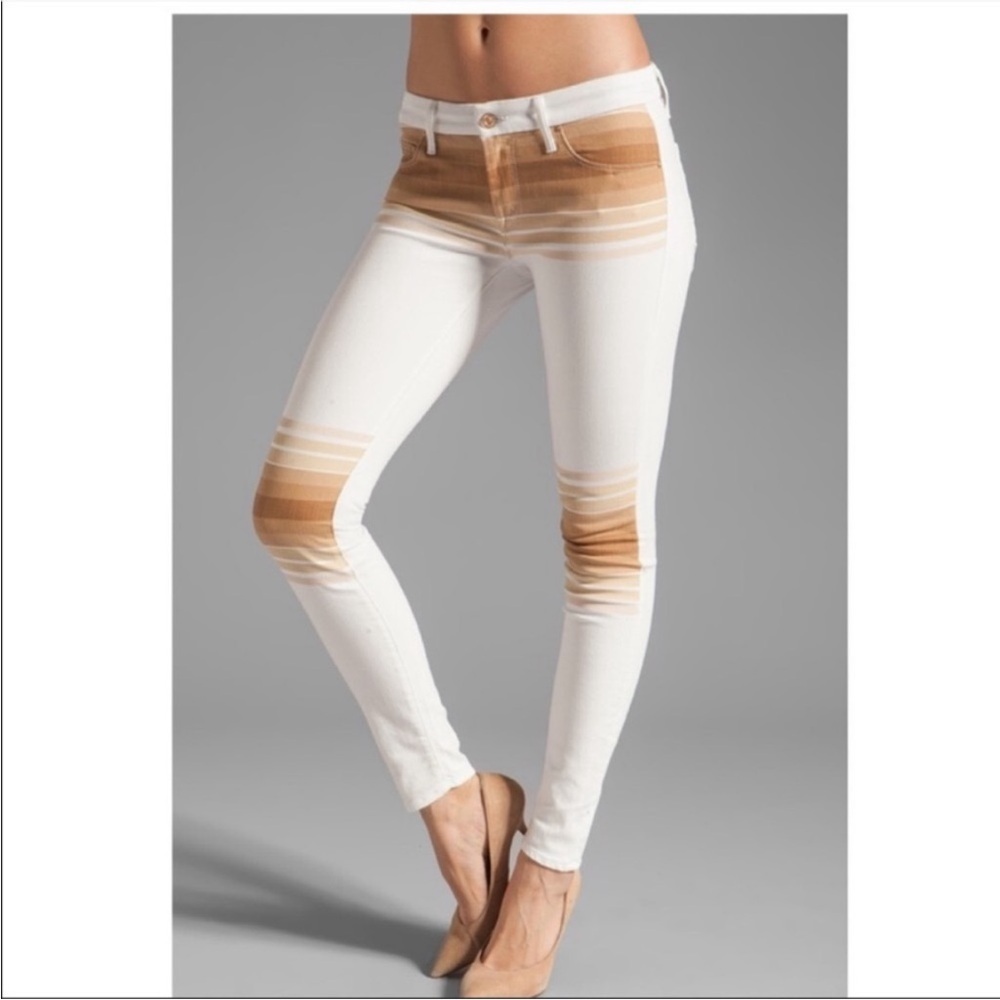 Mother The Looker Love on the Line Stripe Jeans size 27